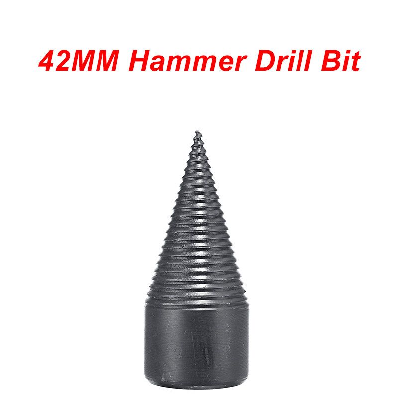32/42mm Electric Hammer Drill Bit / Square / Round / Handle High Speed Twist Drill Bit Wood Splitter Screw Cones Splitting Bit For Woodwork Household 42mm Electric Hammer Drill Bit