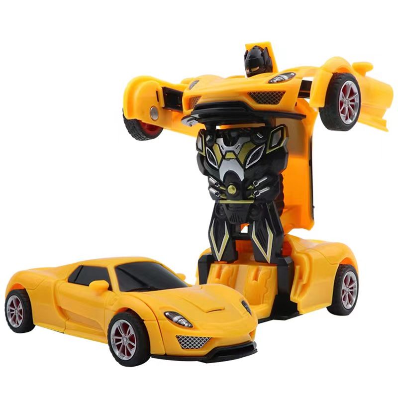 Car Inertial Transformer Robots Toy -Yellow