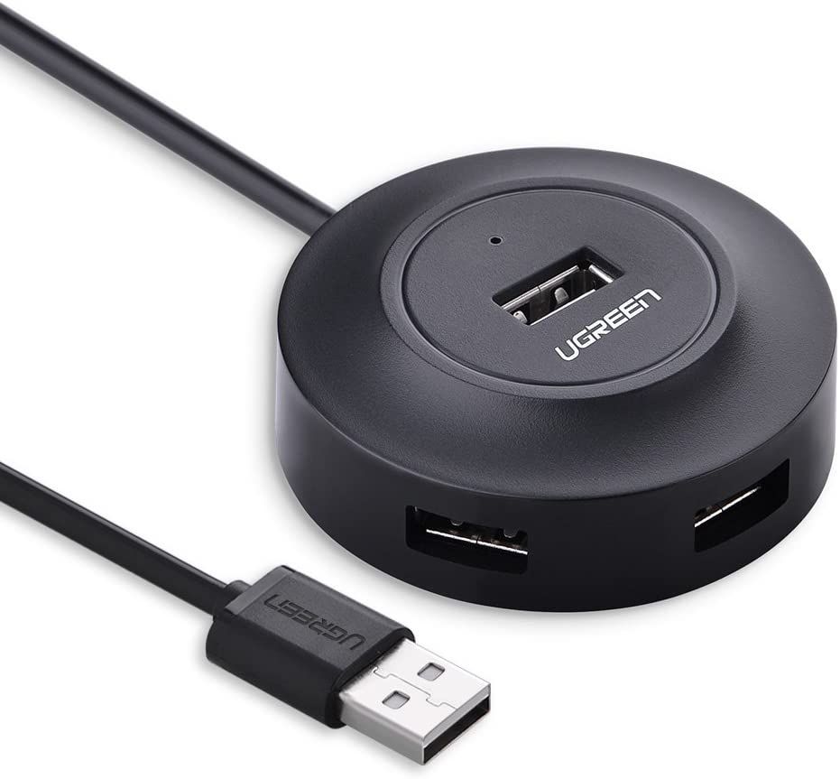 USB 2.0 Hub 4 Ports 1m (Black)