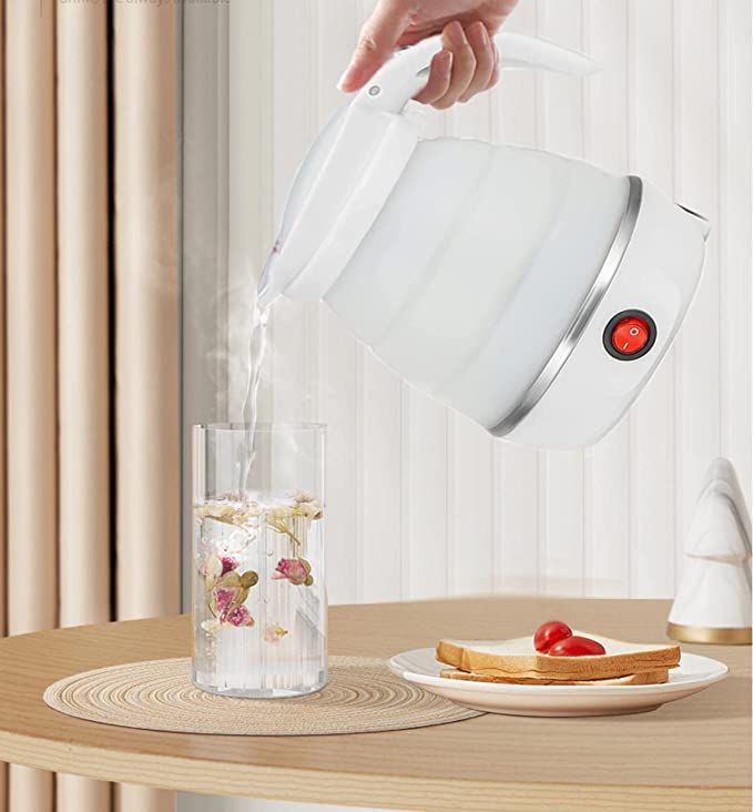 Silicone Foldable Electric Travel Kettle for Hot Water, Tea.
