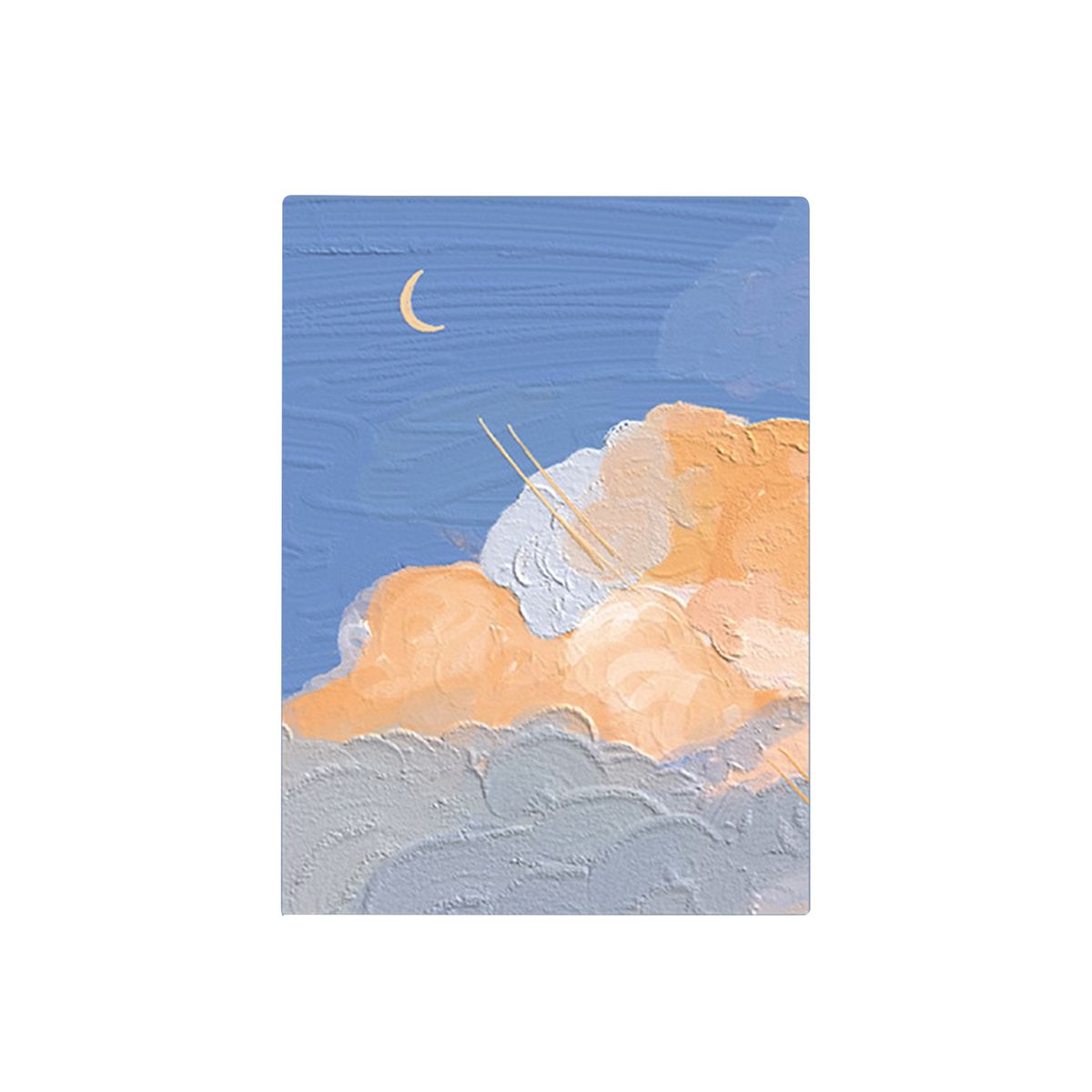 60 Pcs Memo Pad Cloud Print Oil Painting Note Paper B
