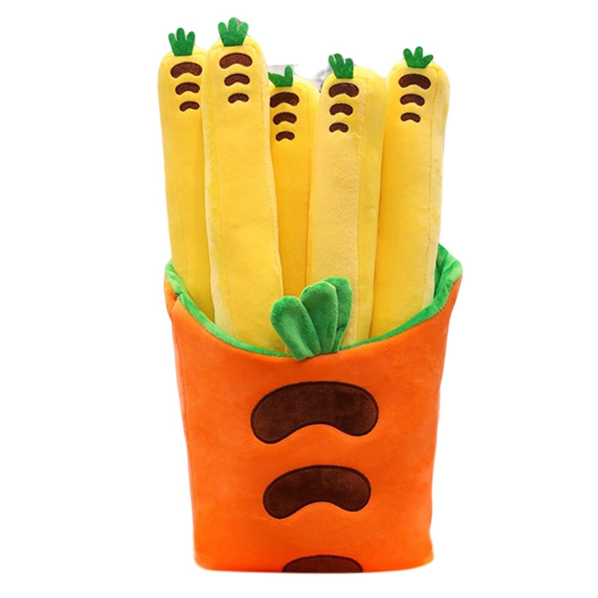 Plush Fries Pillow Plush Doll Throw Pillow Kids Stuffed Toy Orange