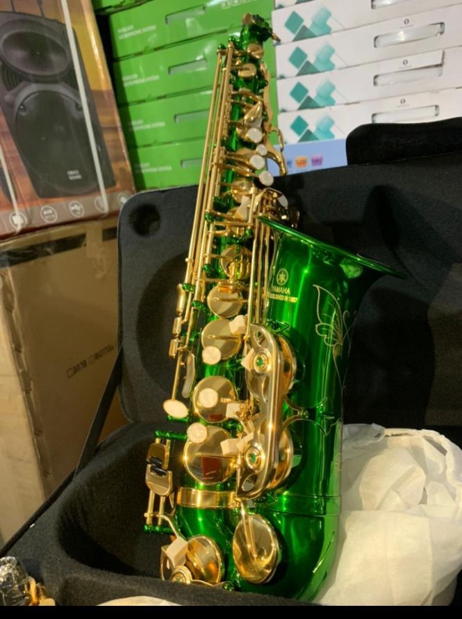 Green And Gold Professional Alto Saxophone