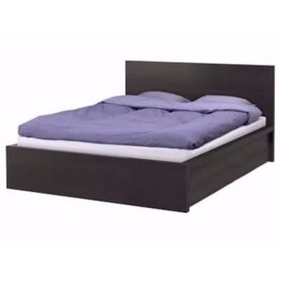 Striped Bed Frame With Bed Side - 6ft X 6ft