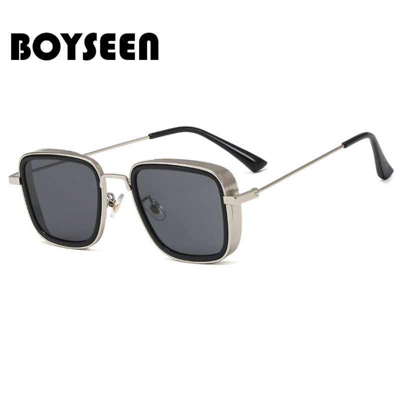 New Luxury Kabir Singh India Movie Sunglasses Men Square Frame Cool Sun Shades Brand Design Glasses For Male Uv400