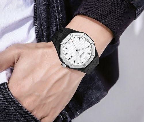 Silicon Waterproof Men's Wrist Watch Black