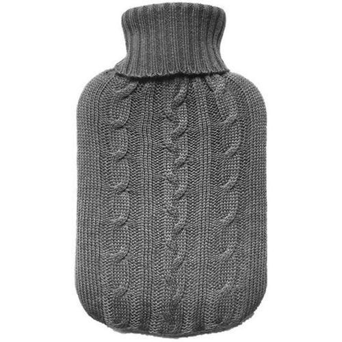 Gray Hot Water Bottle Cover Knitted Jumper Cover