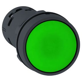 Push Button - Spring Return, Green - NO+NC