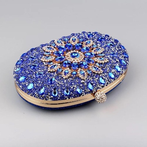 Ladies Clutch Purse - Blue