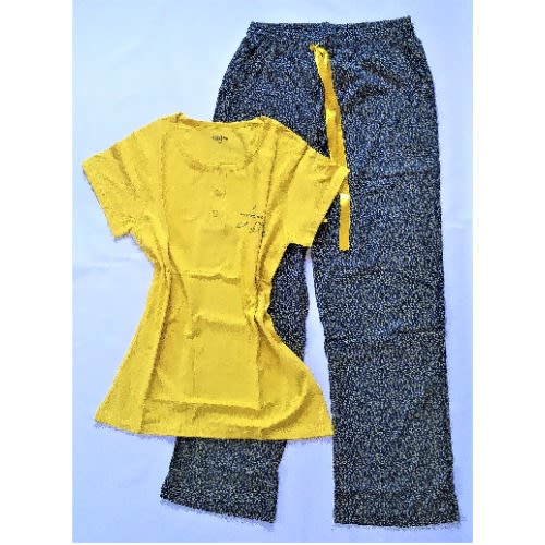 2 Piece Women Pyjamas/Sleep Wear - Cool Yellow