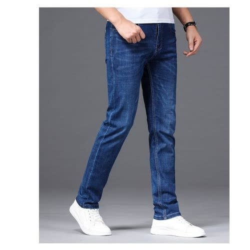 Dark Faded Straight Jeans For Men