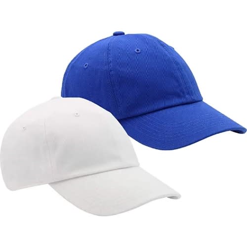 Set of Two Unisex Face Cap - White and Blue
