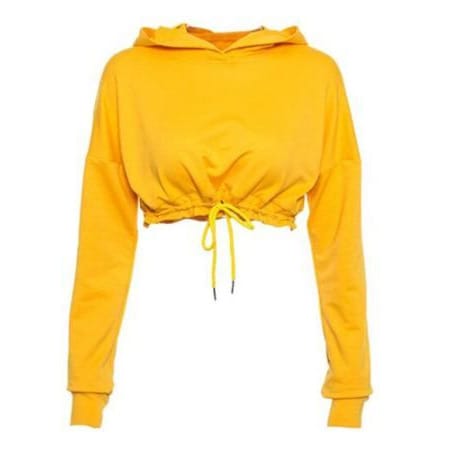 Women's Yellow Hoody Croptop
