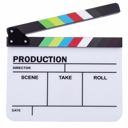 Acrylic Dry Erase Clapper Board Tv Movie Film Director