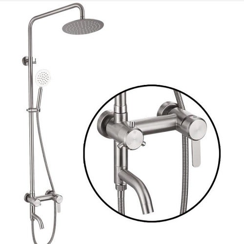 Bathroom Standing Mixer Shower With Telephone Hand Shower-kkr11