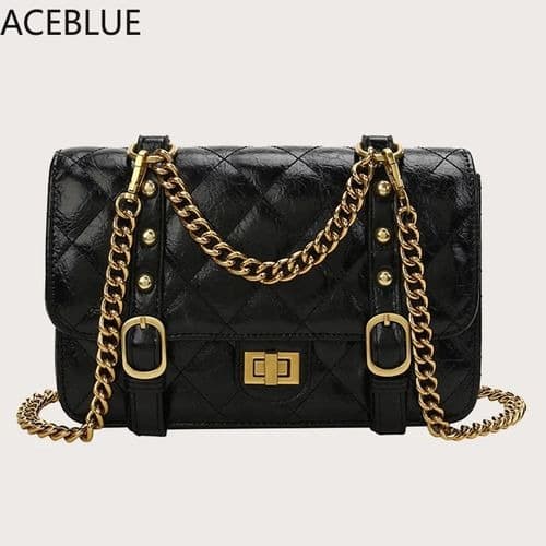 Ladies Leather Handbag- Black