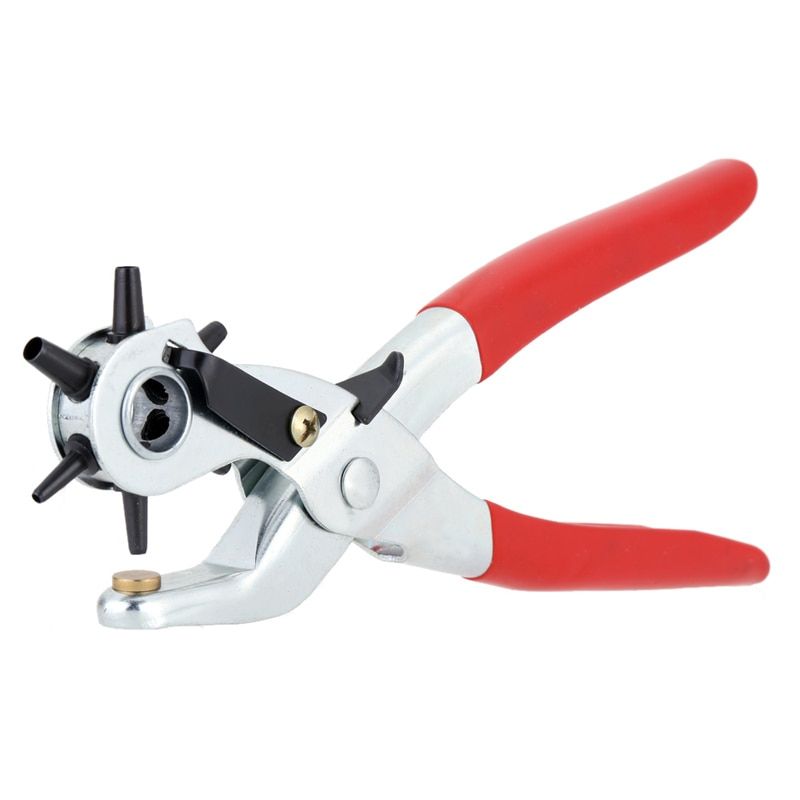 Eyelet Hole Puncher Leather Belt Hole Punch Plier Revolve Sewing Machine Bag Setter Tool Watchband S Household Leathercraft