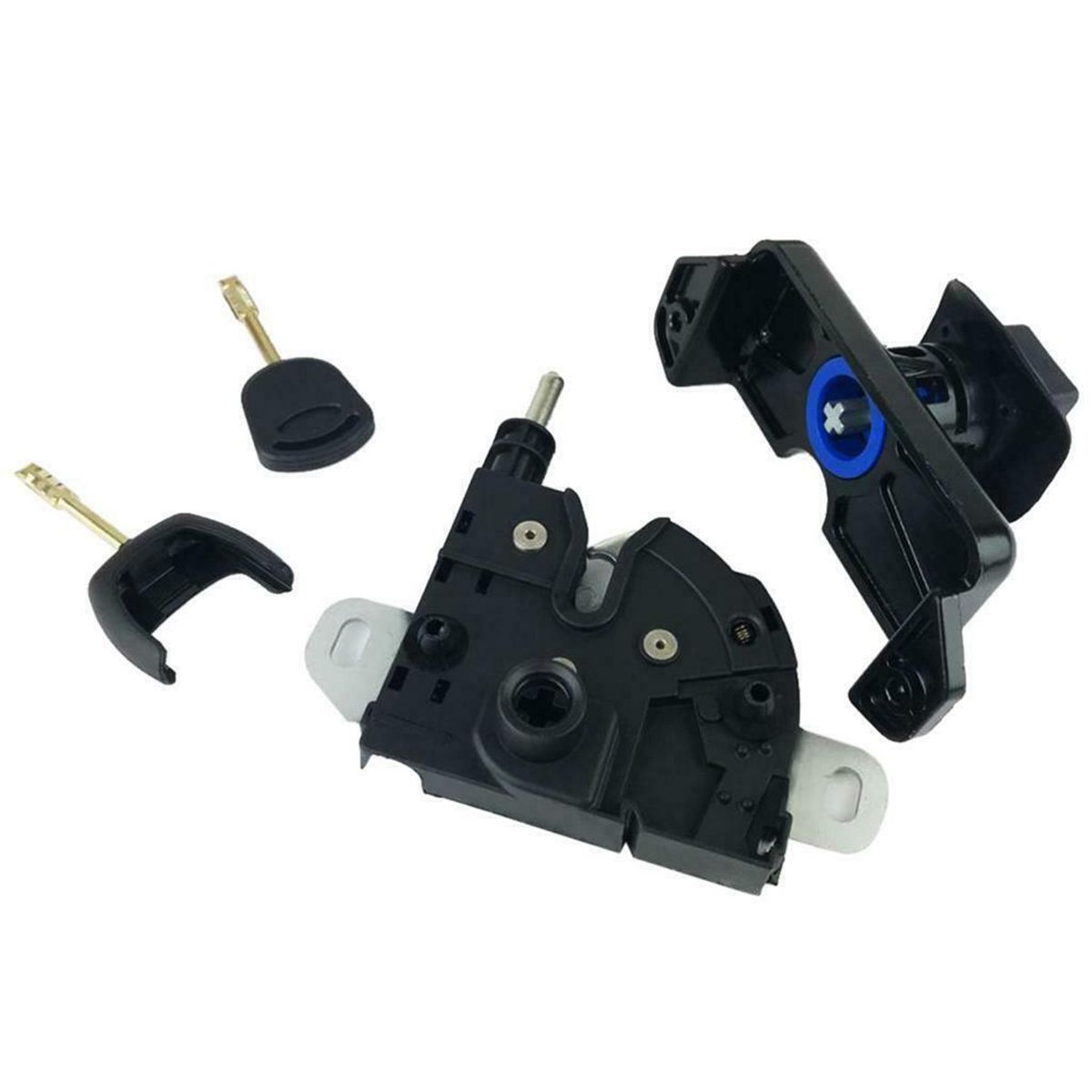 Black Bonnet Hood Catch Latch for 2 Keys for Ford Transit