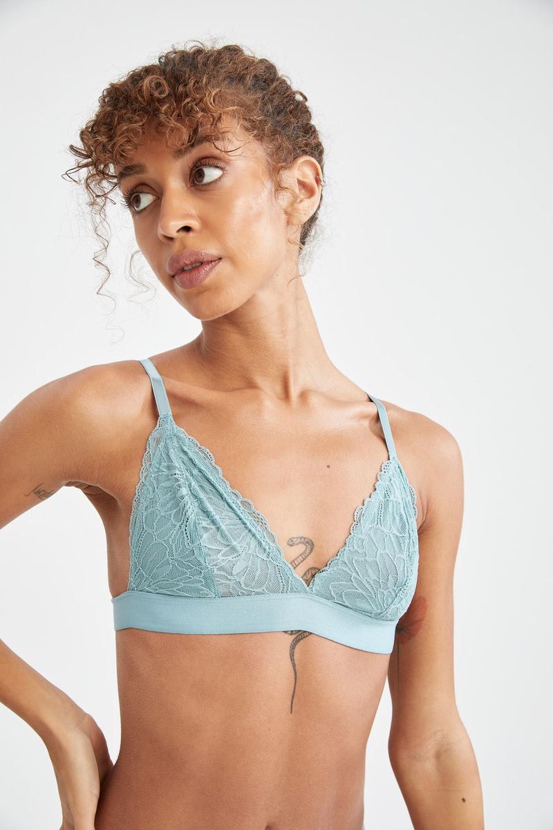 Woman Casual Triangle Underwear Bra - Green