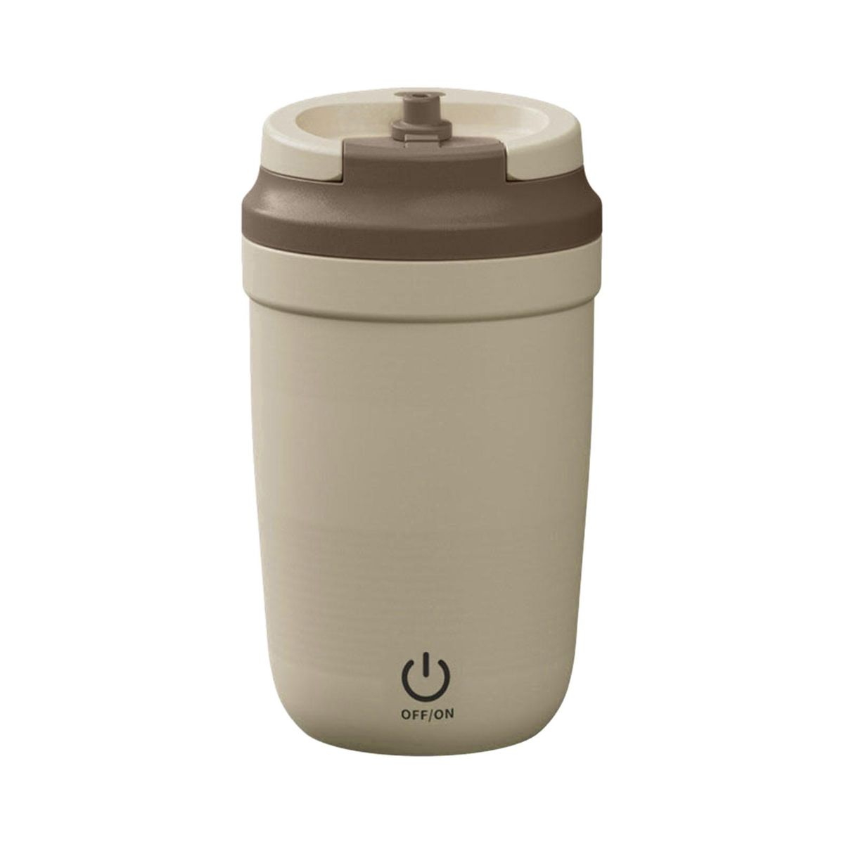 Portable Mixing Cup Portable Rechargeable Electric Stirring for Coffee Beige