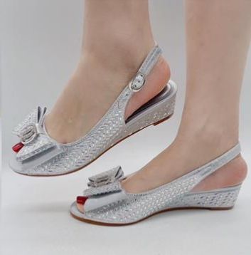 Classic Fashion Wedge Sandals-Silver