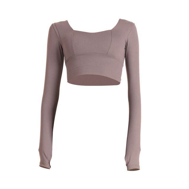Seven Skin Women Sports Shirt With Chest Pad Long Mocha_S