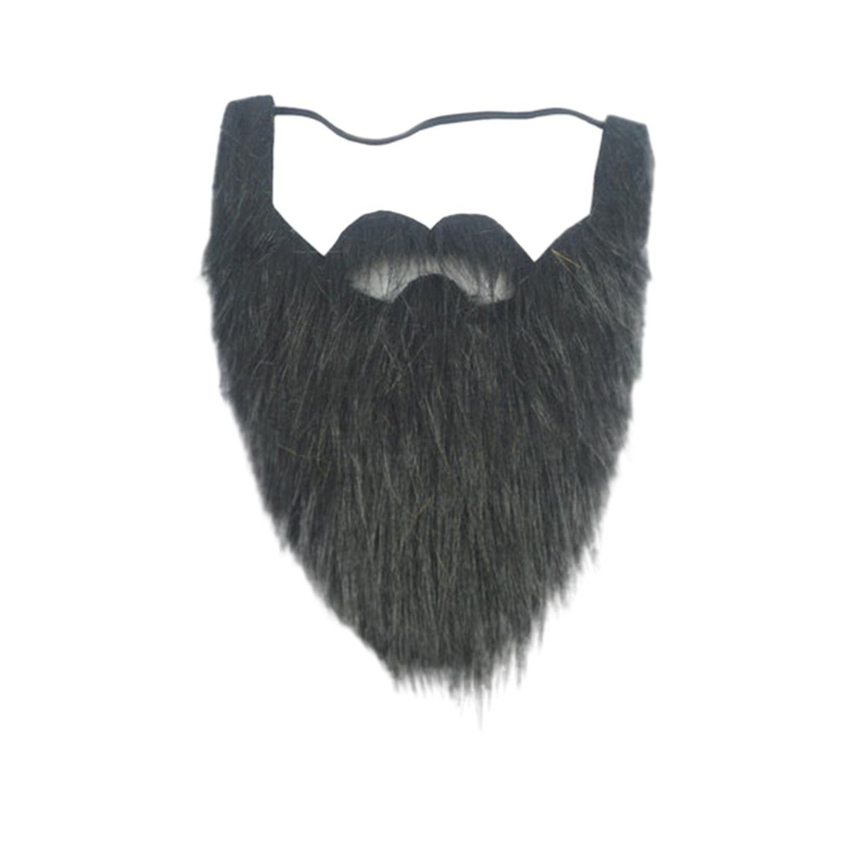 Role Play Fake Beard Mane Soft Reusable Santa Beard for Christmas Black