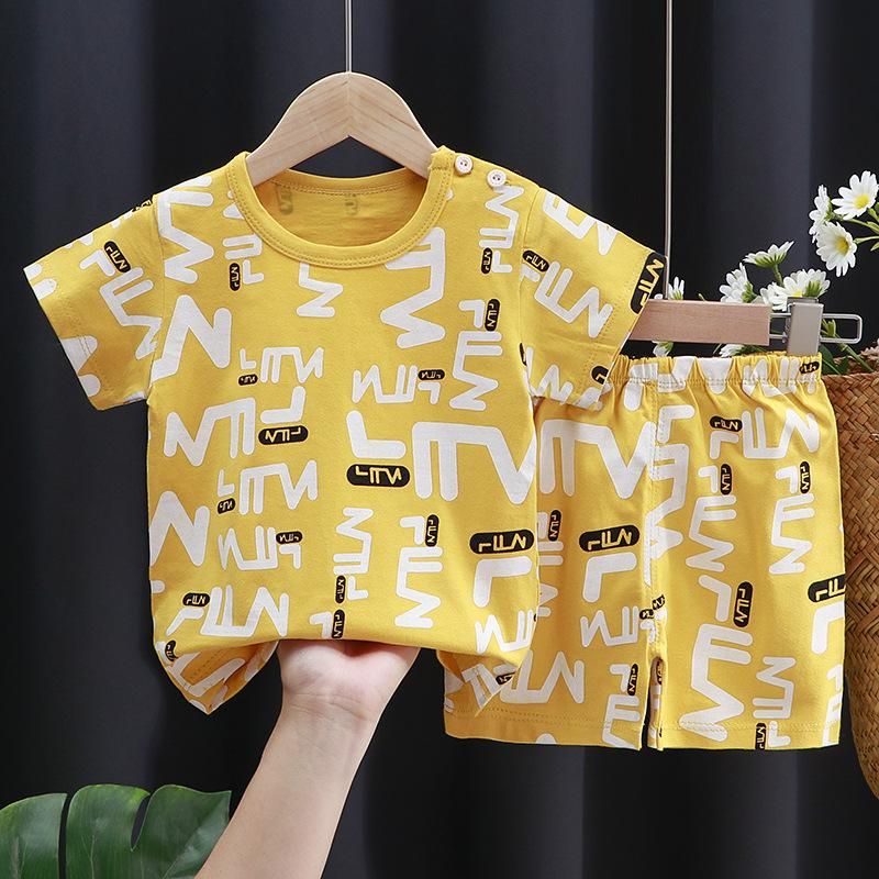 2-Piece Children'S Short-Sleeved Suit T-Shirt + Shorts K058