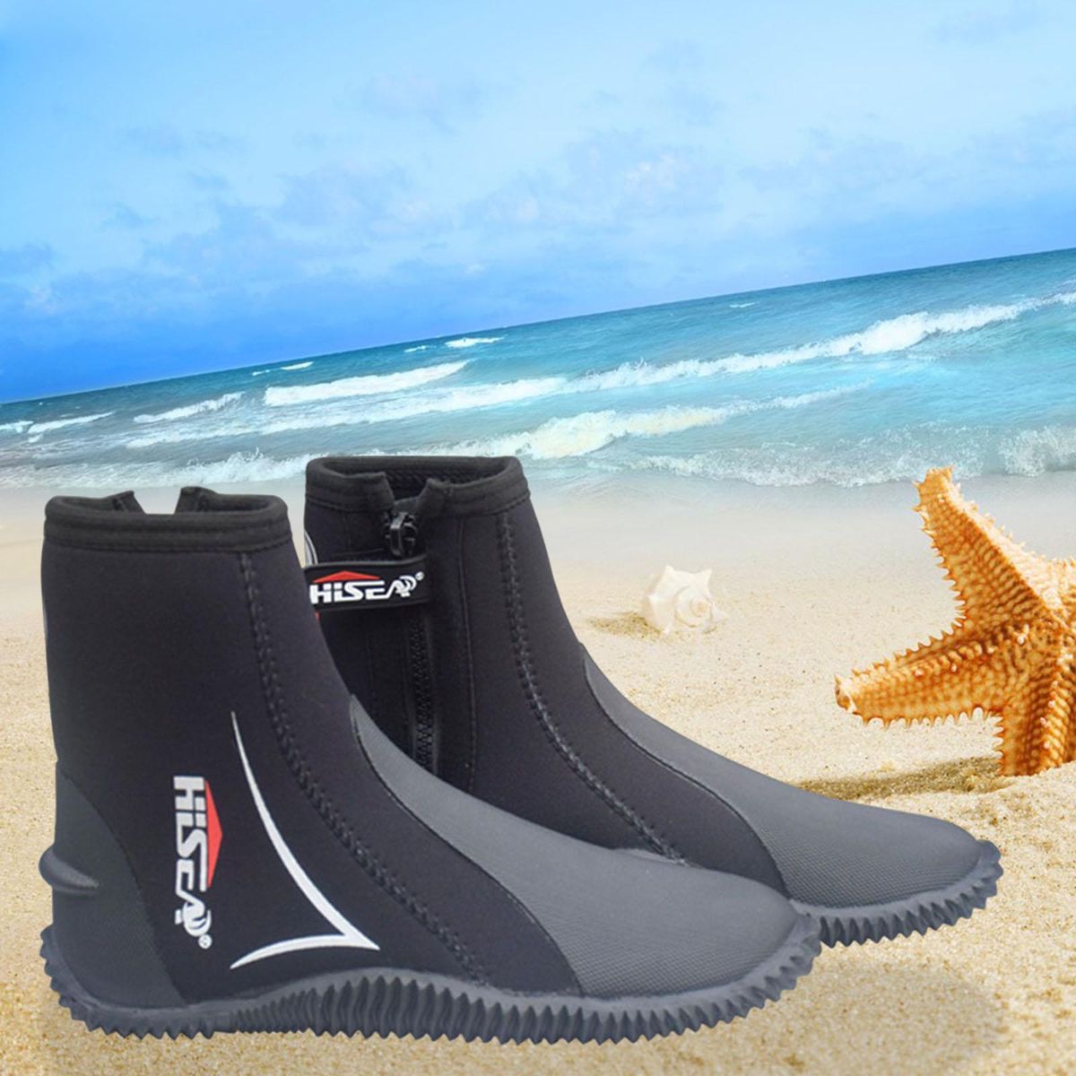 Adult Sailing Swimming Beach Dive Boots 2 Black 42 26-26.5