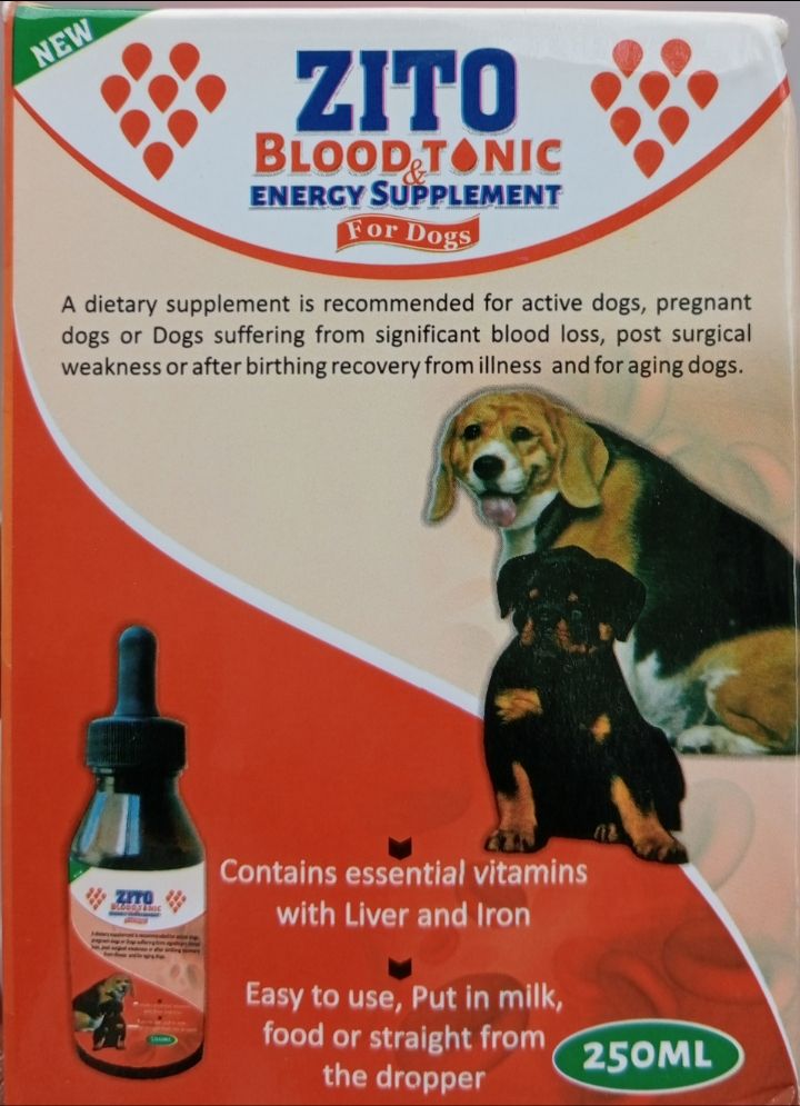 Pet Blood Tonic And Energy Supplement For Dogs