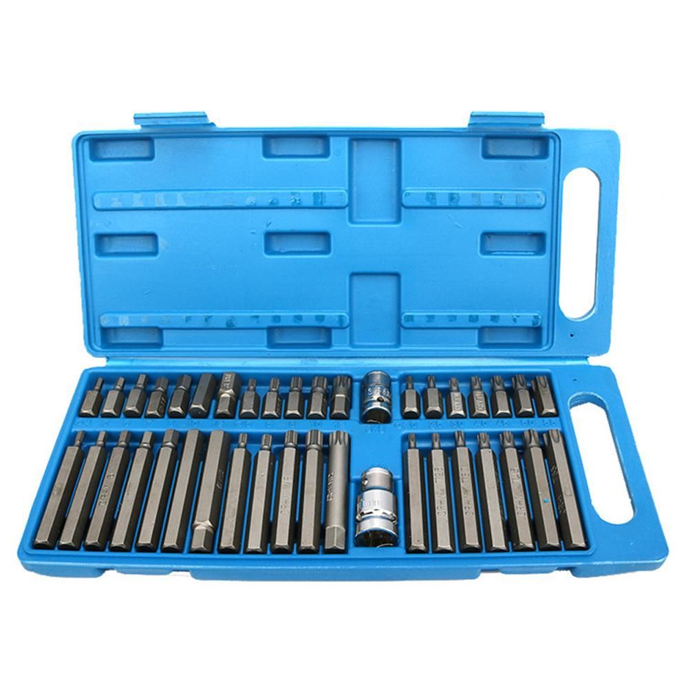 40PCS Chrome-vanadium Steel Bicycle Inner Hexagon Bit Twelve Point Bits Socket Combination Set Bike Repairing Tools
