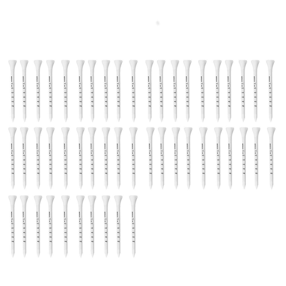 50Pcs Professional Golf 83Mm White Golf Wood