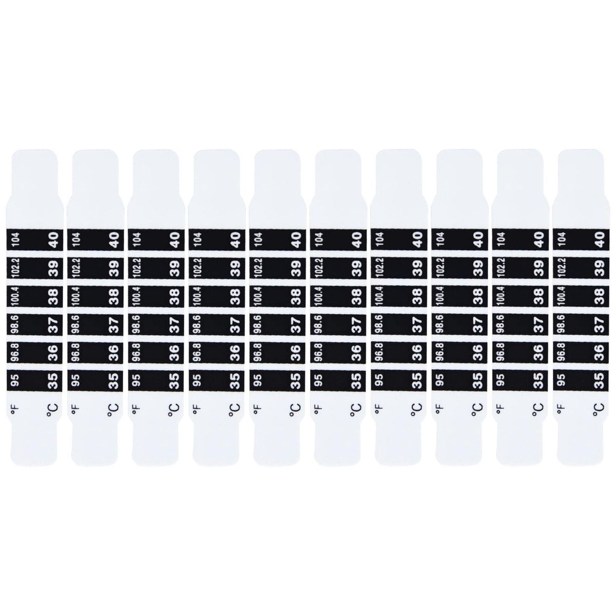 10Pcs Fever Test Head Strips Temperature Measuring Stickers