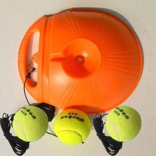 HOT Single Tennis Trainer Portable Fill & Drill Base Youth Practice Training Aid # Orange Orange