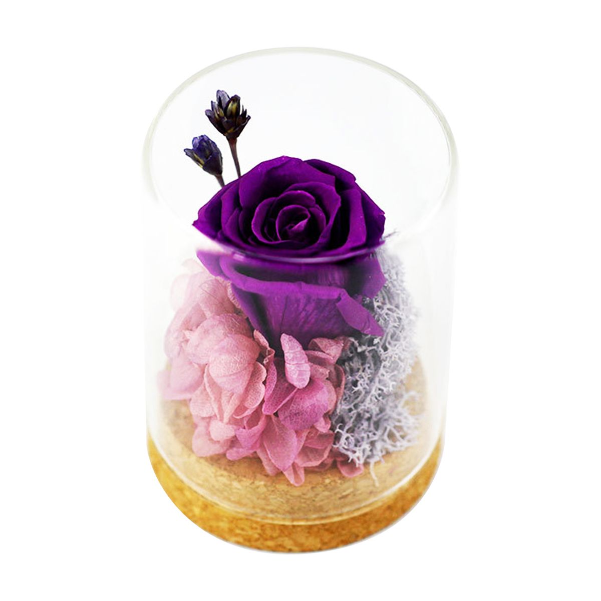 Preserved Real Rose Flower Eternal Rose In Glass Scented