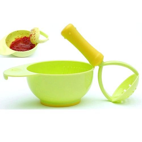 Mash N' Feed Toddler Baby Post Exclusive Breast Feeding Weaning Solid Food Fruit Vegetable Grinder Blender Processor Puree Masher Bowl- 6months+