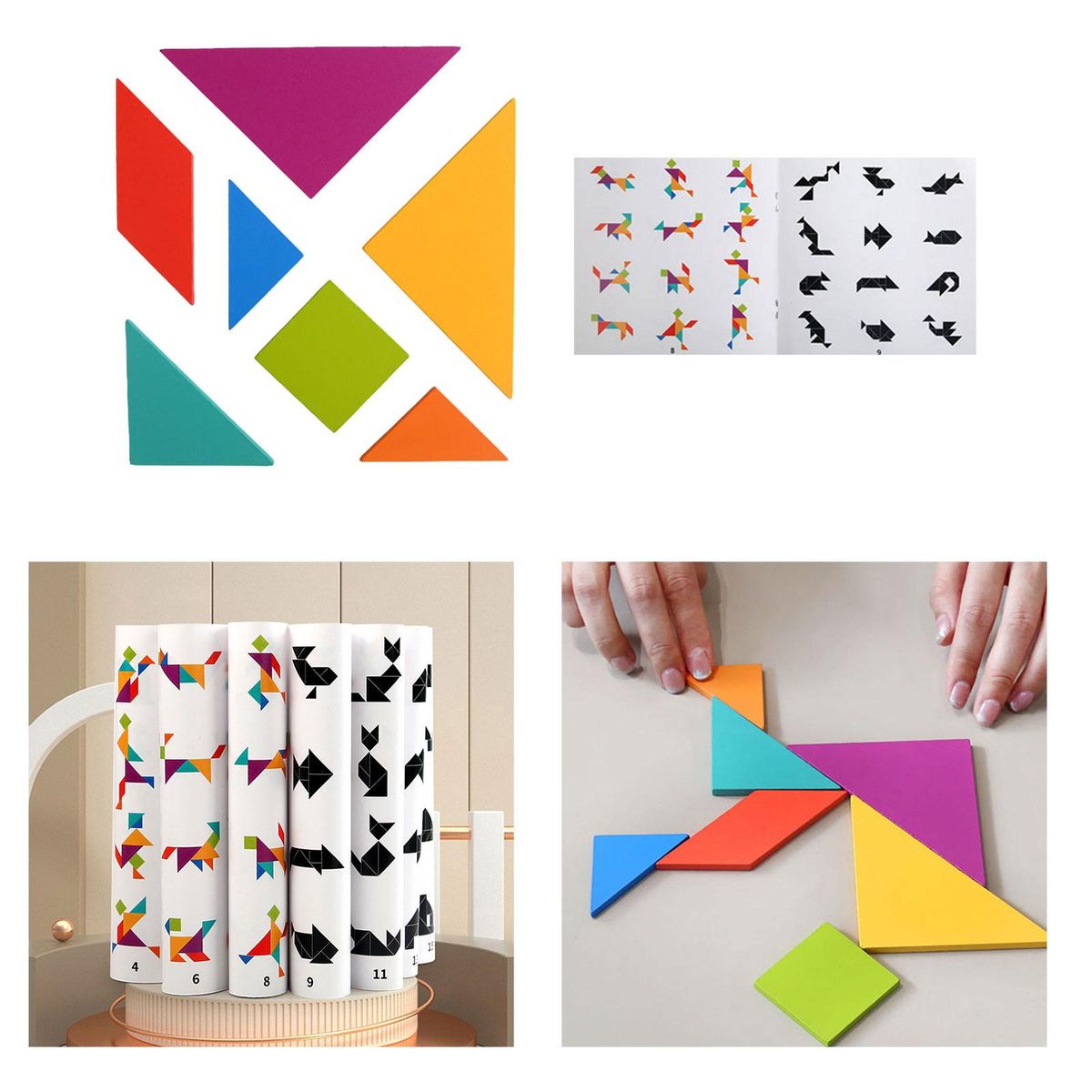 Tangram Shapes Puzzle Set Learning Toys For Ages 4-8 Boys Girls