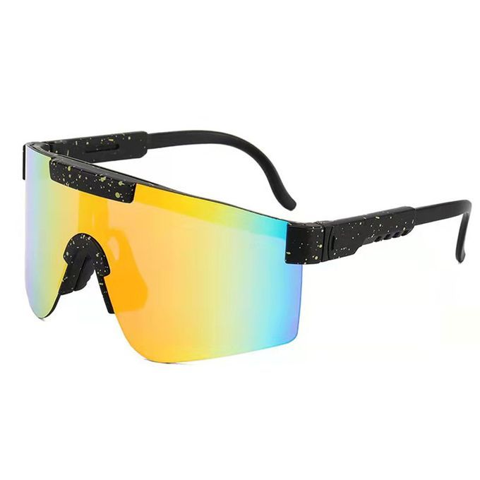Big Frame  Y Ling Gl Es Bike Bi Y Le Sungl Es UV400 Eyewear  -black+yellow