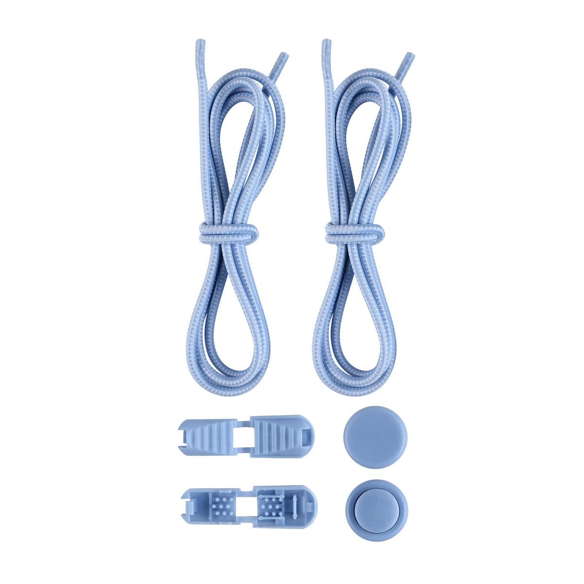 1 Set Tieless Shoelaces Elderly Children No Tie Shoes Strings Light Blue