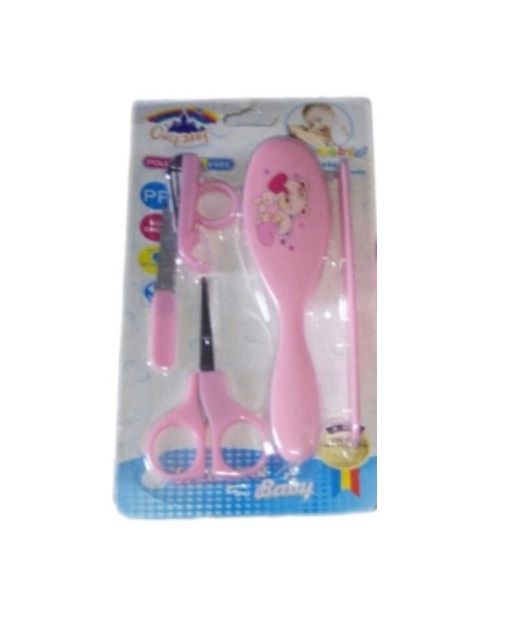 Baby Comb Brush And Manicure Set - Pink