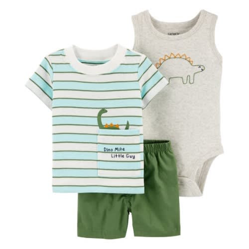 3 Piece Dinosaur Little Short Set - 6m