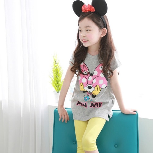 Minnie Mouse Tee And Capri Leggings Set