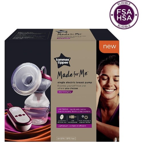Made For Me Single Electric Breast Pump, White