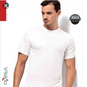 Dorea Men's  White Round Neck Vest- 100% Cotton