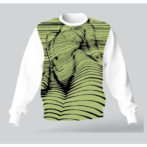 Contour Design Long-sleeved Polo T-shirt - White