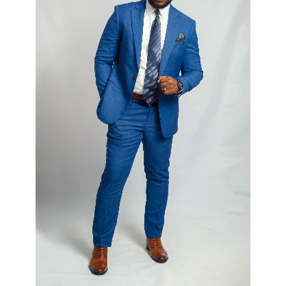 Men's Suit -Ghost Blue
