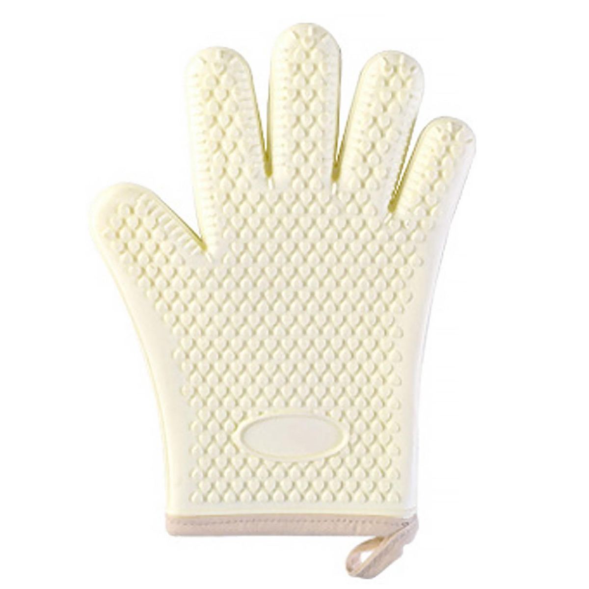 1Pc Baking Glove High-Temperature Resistant Oven Baking Mitt Beige