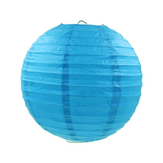 Round  Hinese Paper Lanterns Birthday Wedding De Oration Gift DIY  Rafts-sky Blue-8 In H