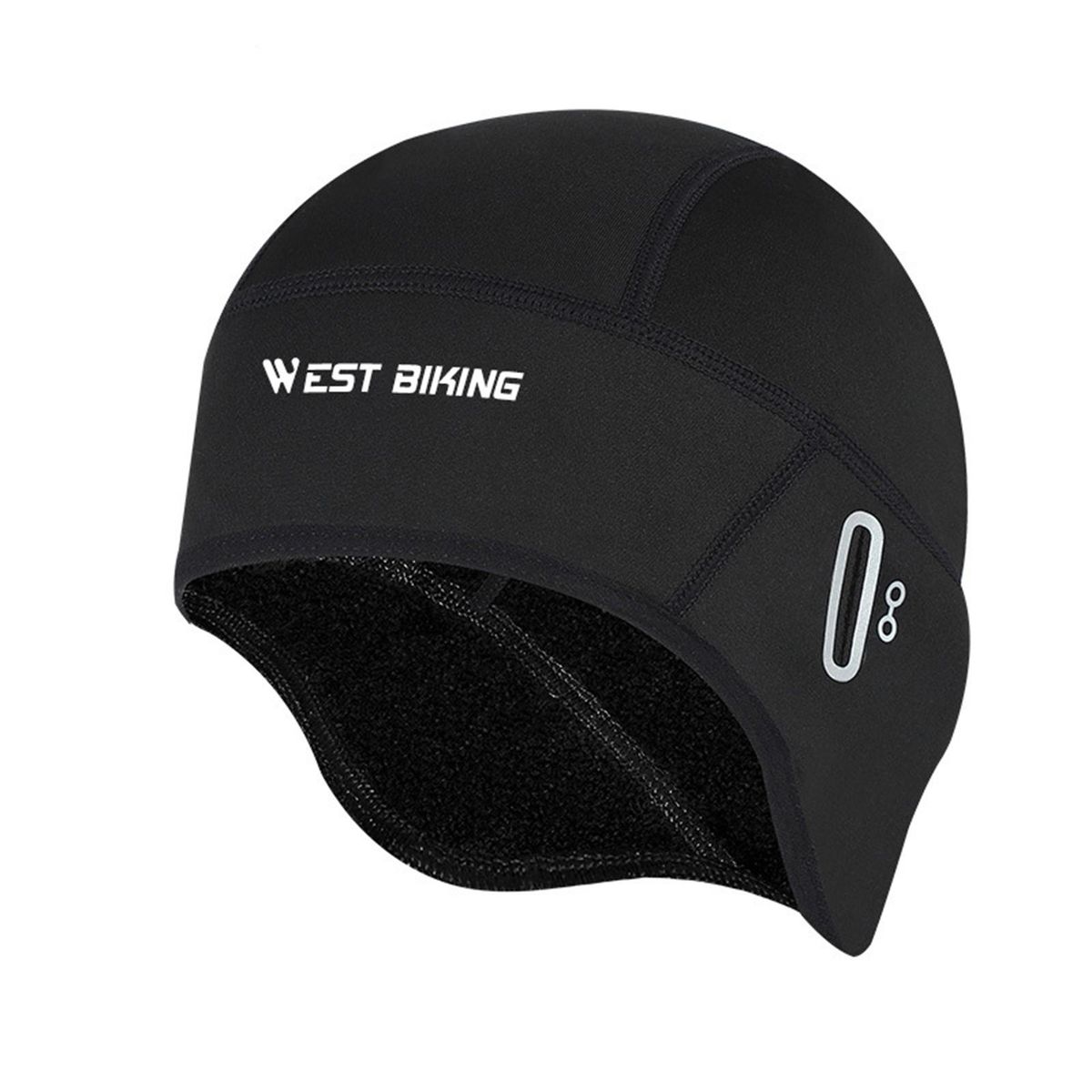 Cycling Cap Fleece Texture Ski Hat Black