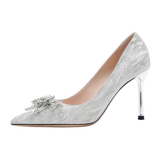 Women's Shoes Bow Bridesmaid Shoes High Heels Stiletto Crystal Fashion High Heels